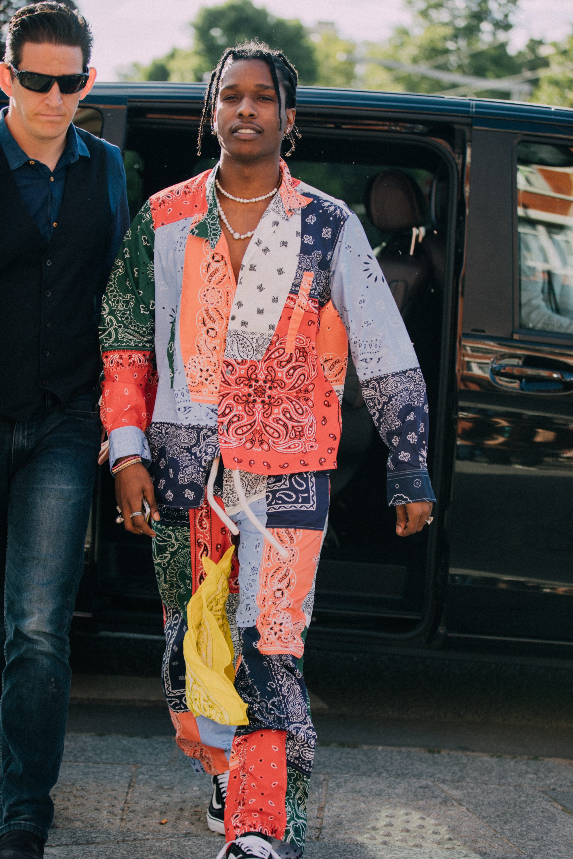 paris, france june 21: asap rocky at dries van noten during paris fashion week mens spring/summer 2019 on june 21, 2018 in paris, france. (photo by melodie jeng/getty images)