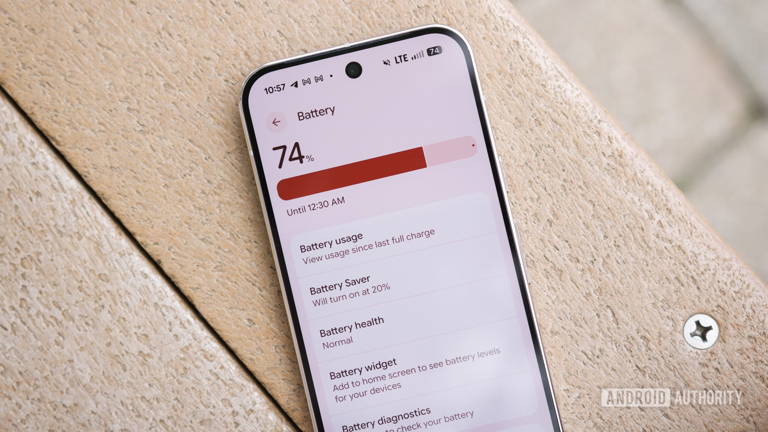 Battery settings page on the Google Pixel 10 Pro.