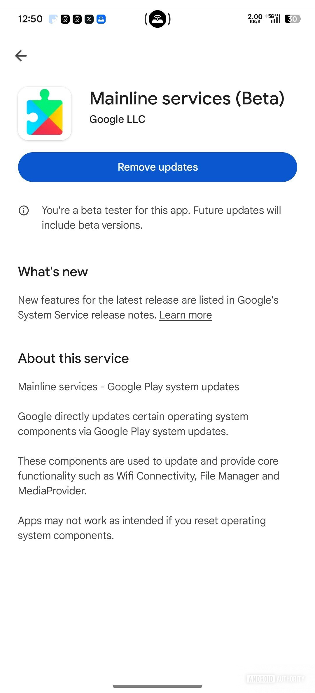 google play system update remove 4