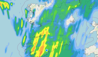Status Yellow rain warning extended to six counties for tomorrow