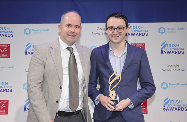 Conor O'Carroll wins Young Journalist of the Year for impressive triad of investigations