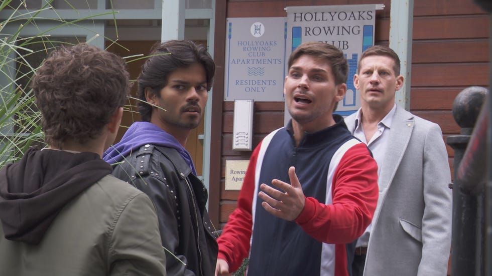 Lucas Hay, Dillon Ray, Ste Hay and John Paul McQueen in Hollyoaks lucas hay, dillon ray, ste hay and john paul mcqueen in hollyoaks