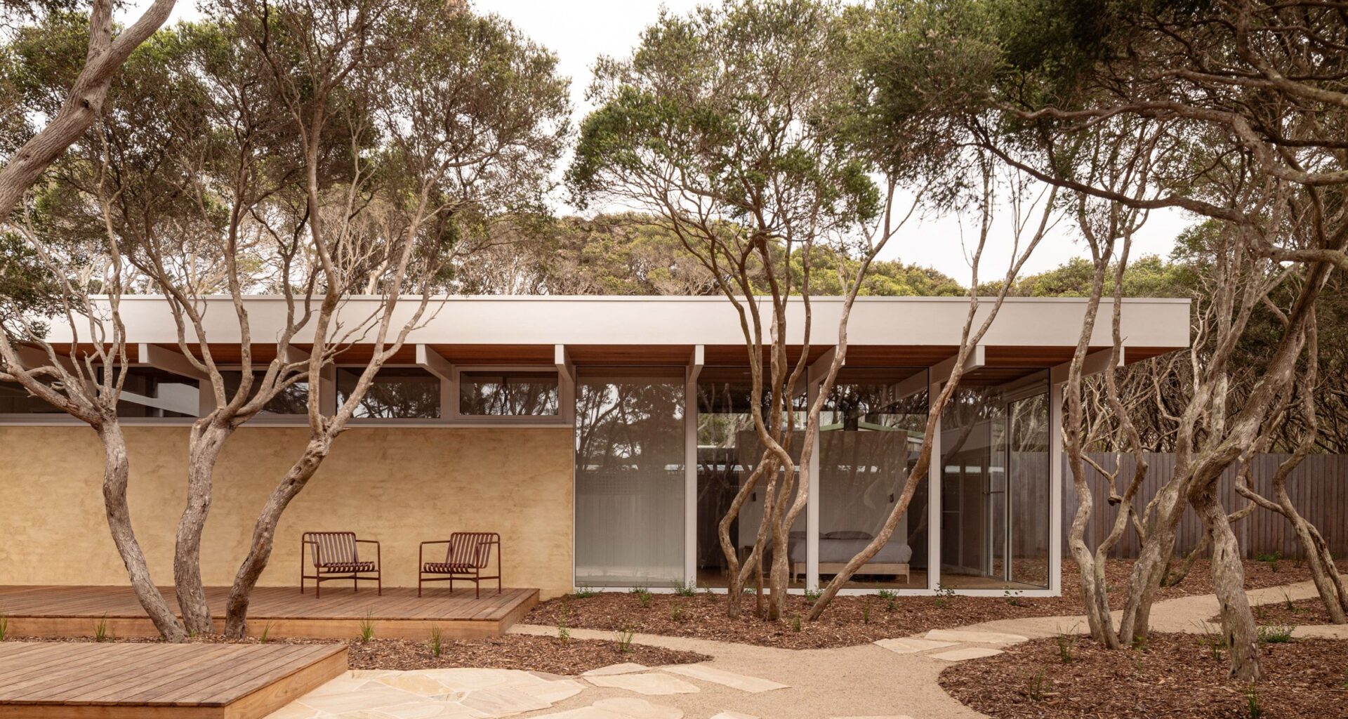 House in Anglesea rear courtyard garden