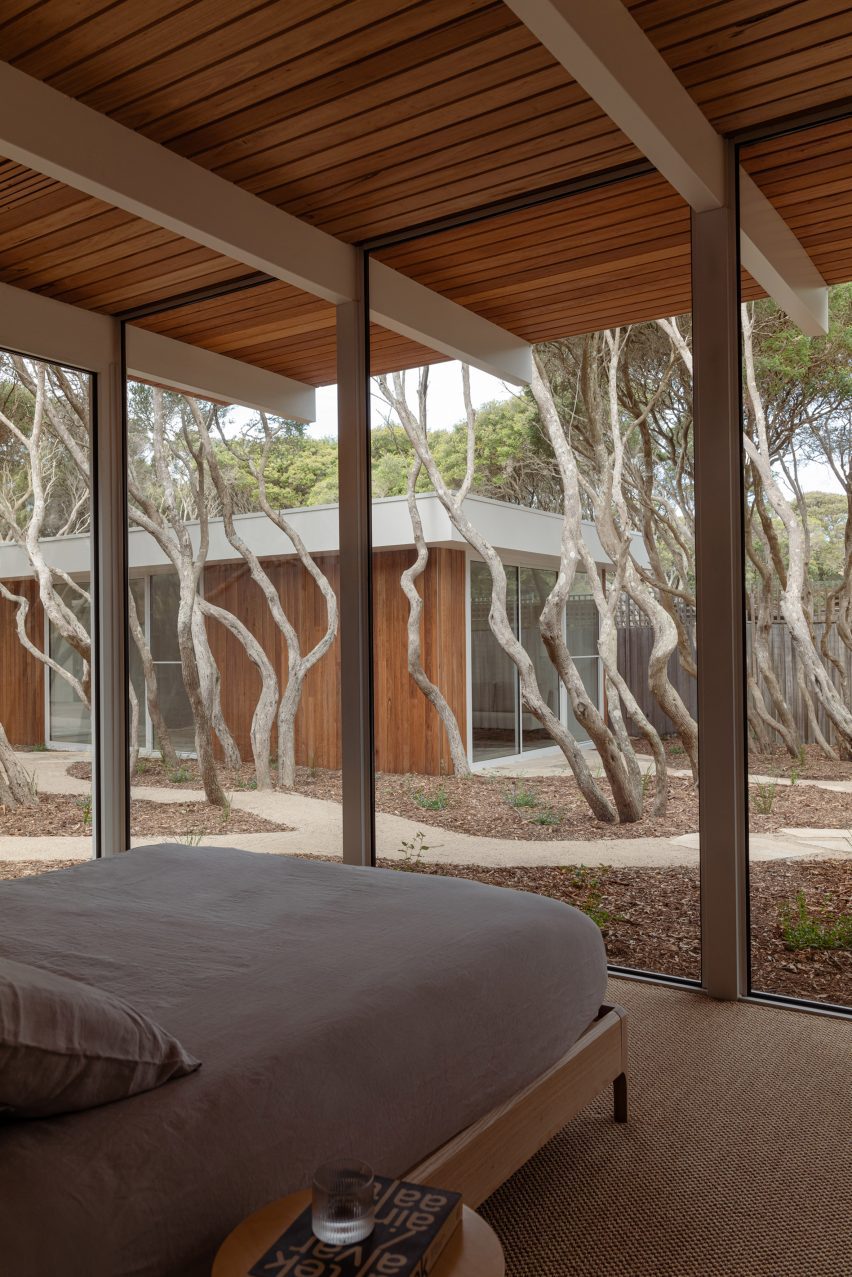 Master bedroom with large windows