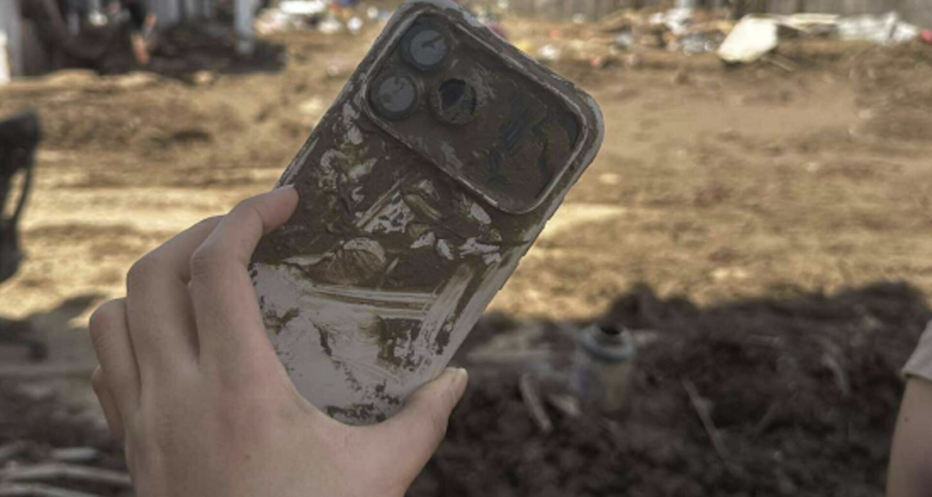 A user's phone survived a devastating storm.