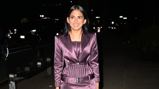 Isha Ambani arrives at the GFDA/Vogue Fashion Fund Dinner. 