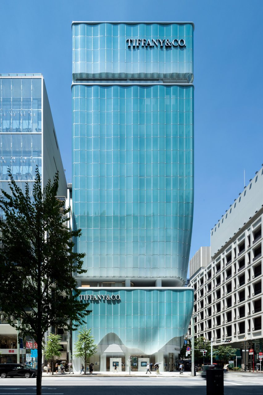 Exterior view of Tiffany & Co store in Ginza