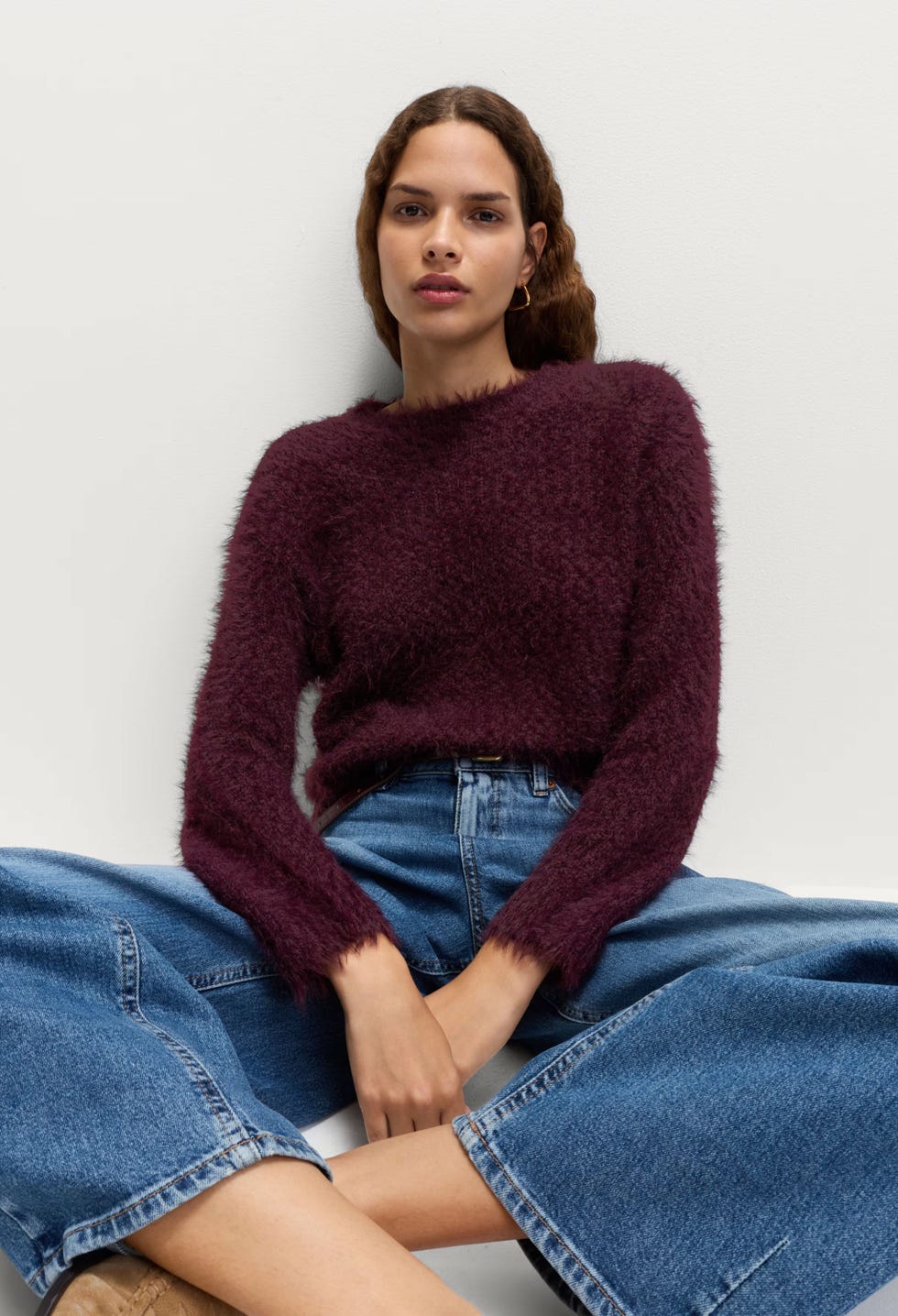 m s textured jumper