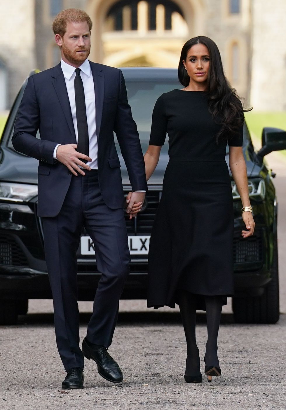 Meghan Markle and Prince Harry attend the Queen's funeral