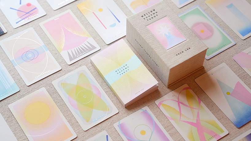 pastel-toned abstract compositions shape minimalist mellow schema tarot deck