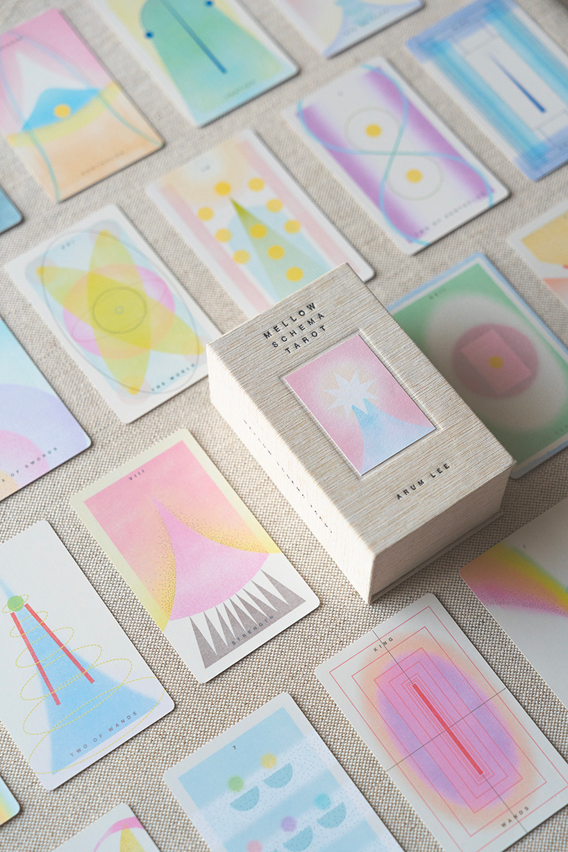 pastel-toned abstract compositions shape minimalist mellow schema tarot deck