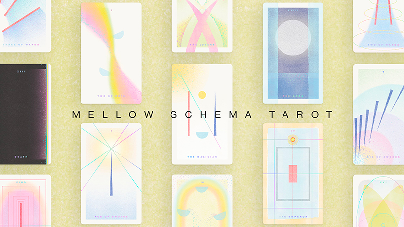 pastel-toned abstract compositions shape minimalist mellow schema tarot deck