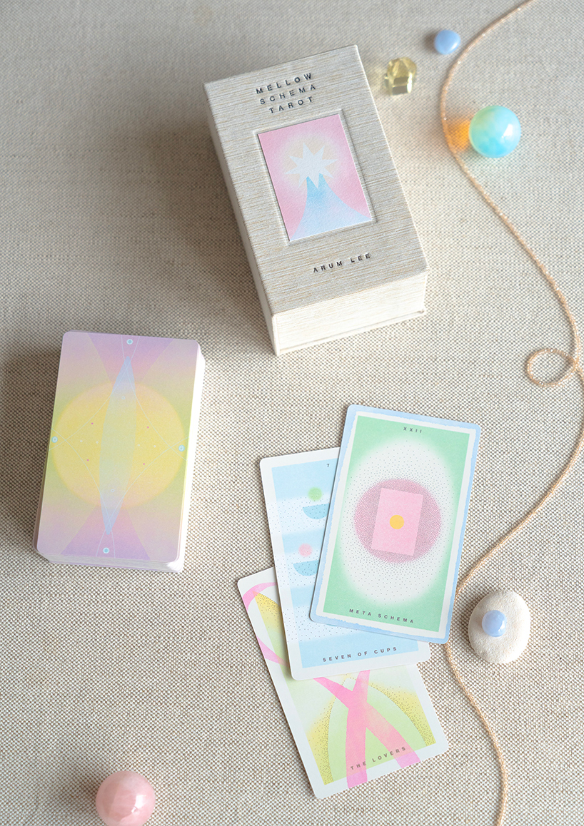 pastel-toned abstract compositions shape minimalist mellow schema tarot deck