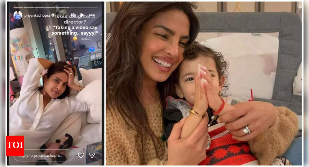 Priyanka Chopra shares adorable video of daughter Malti Marie ‘directing’ her; ‘Is our daughter a director?’ | Hindi Movie News