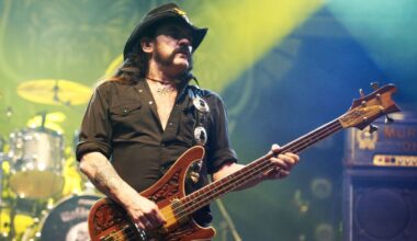 Lemmy Kilmister performing onstage with Motörhead in 2011