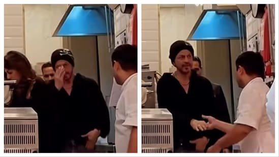 In the clip, Shah Rukh Khan is seen in a casual yet stylish look. 