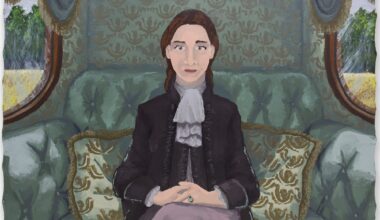 a painting by Manuela Solano of a woman seated in an ornate carriage