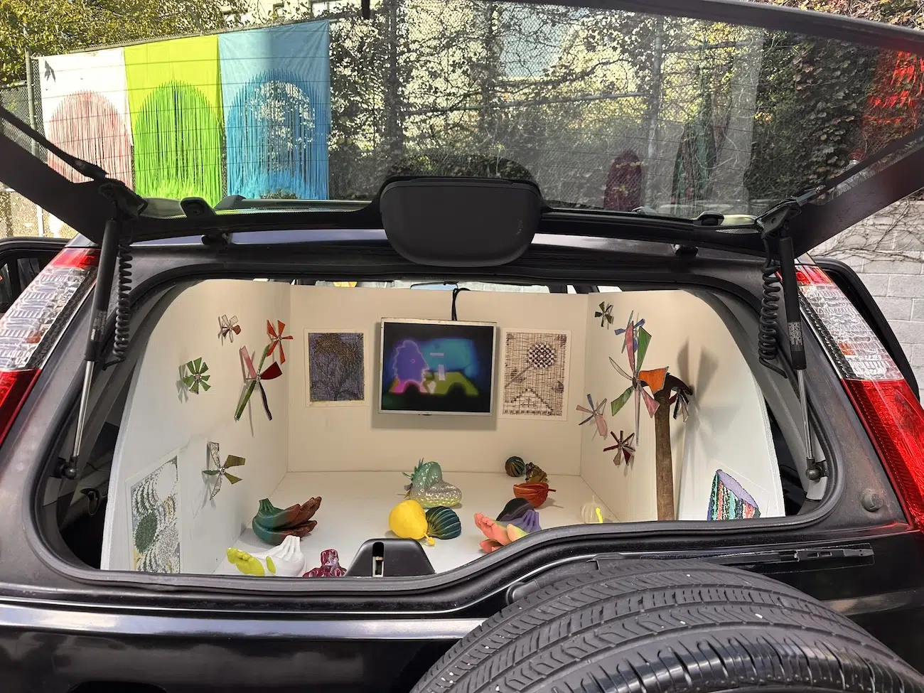 A gallery found inside a car, curated by JAG Projects.