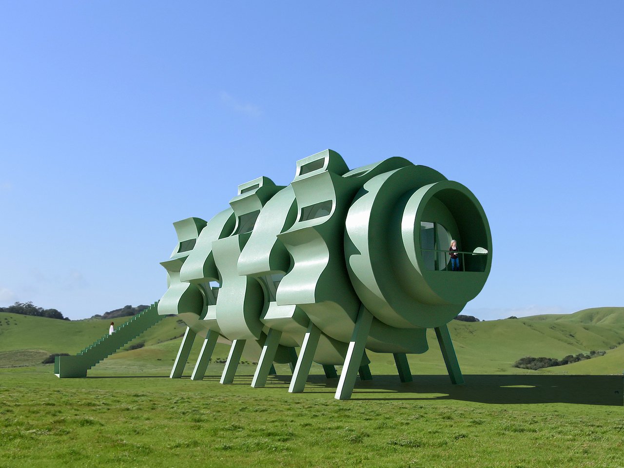 Concept House With 5 Segments Rotates to Catch Sun and Wind