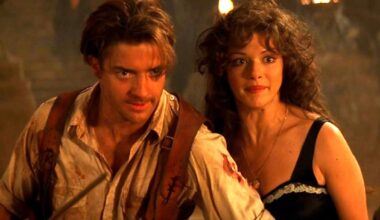 Brendan Fraser and Rachel Weiss in The Mummy