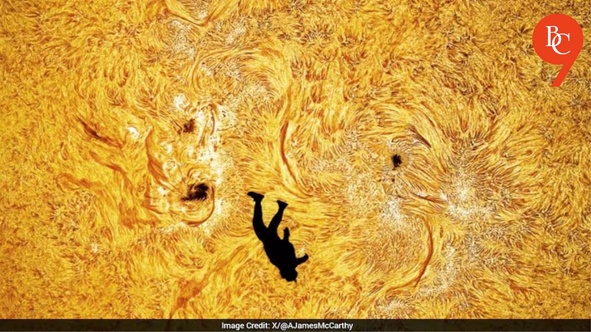 Astrophotographer Captures Surreal ‘Fall of Icarus’ Shot of Man Falling Before the Sun