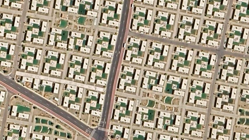 Aerial photo of Neom worker housing