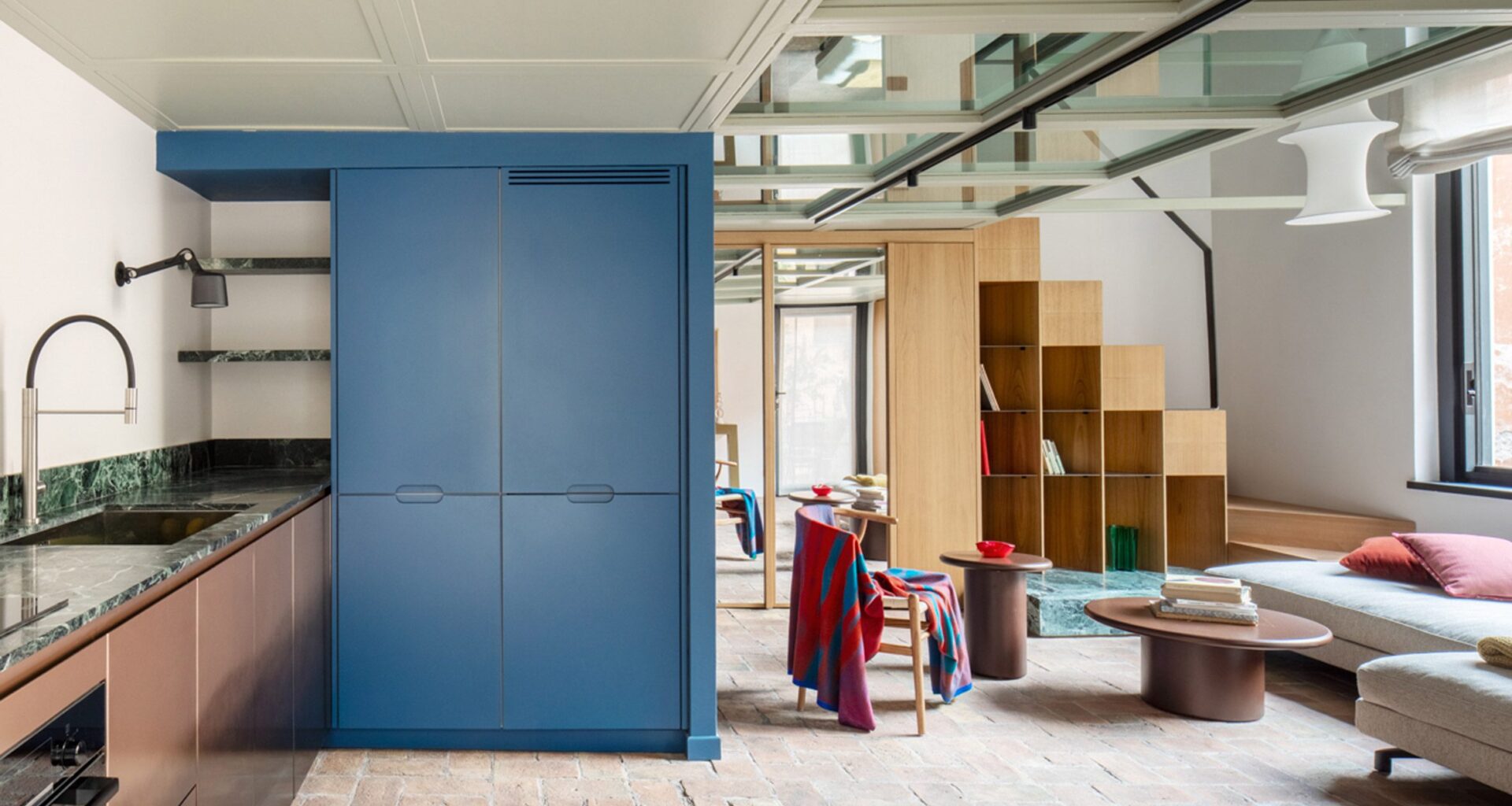 StudioTamat transforms Rome "villino" with glass floors and mirror ceilings