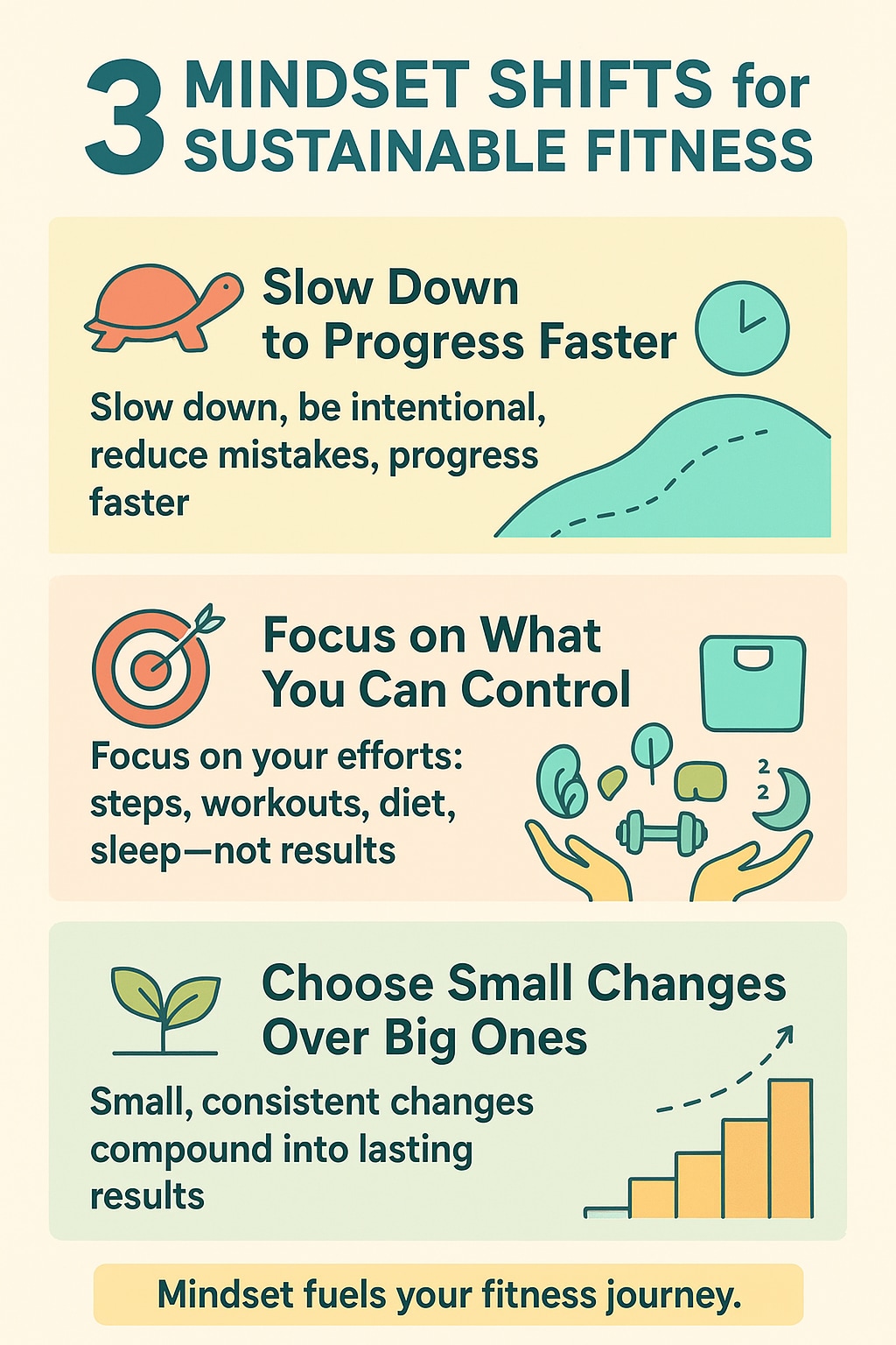 Follow these 3 habits to strengthen your fitness goals. (Picture credit: Made with Chat GPT)