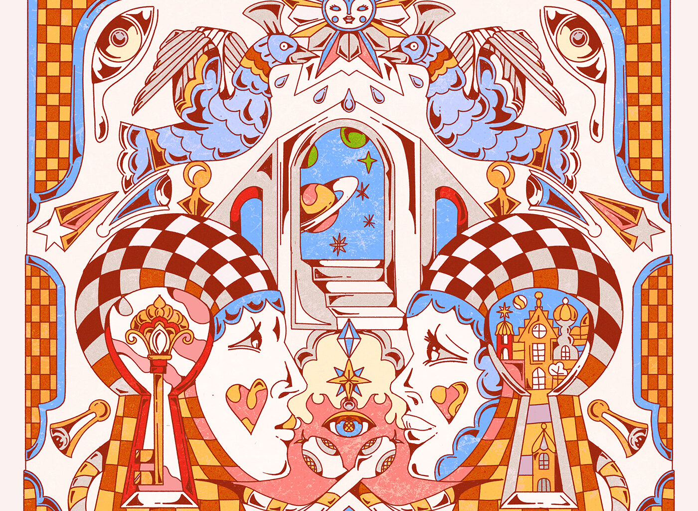 a colorful digital illustration by YoAz