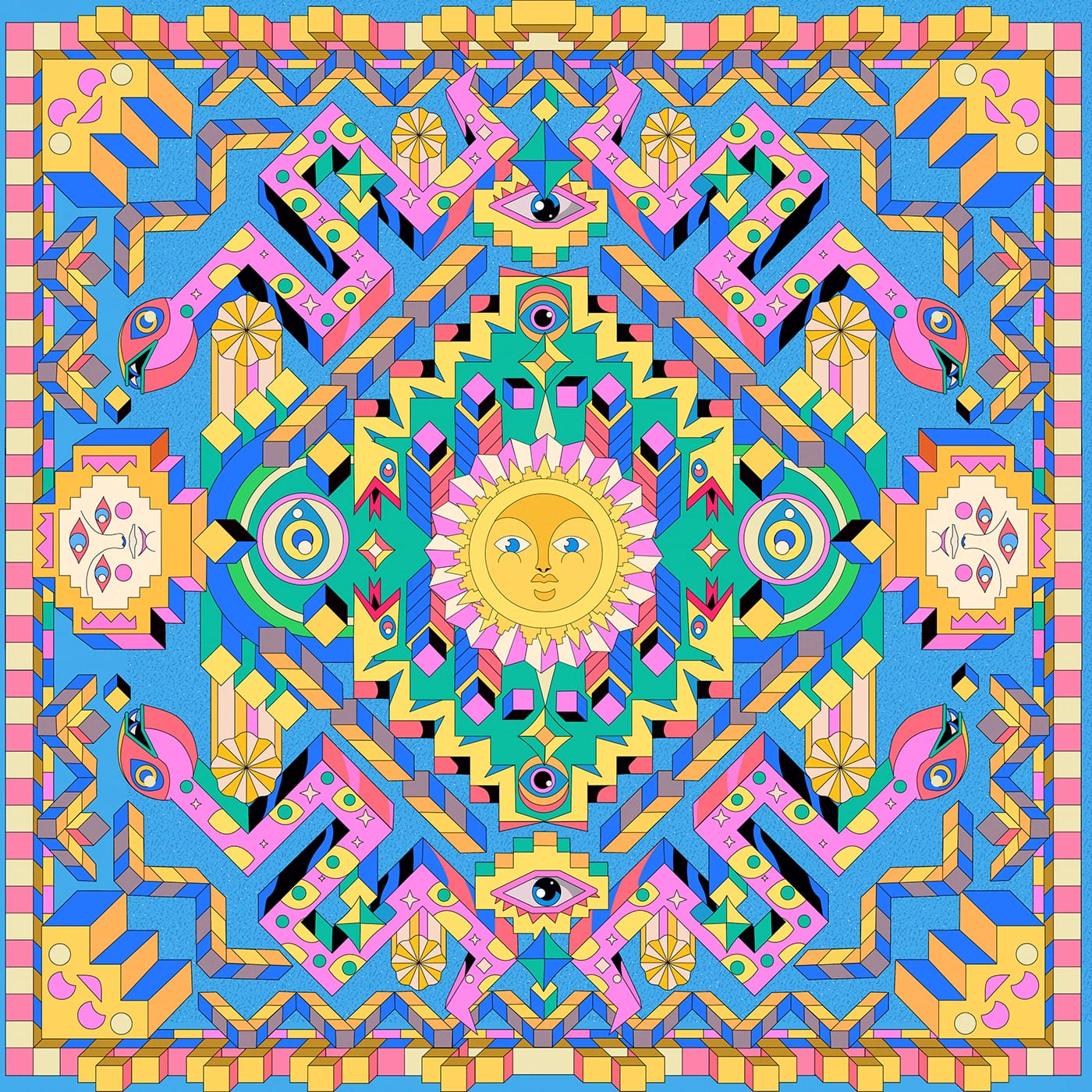 a colorful digital illustration by YoAz