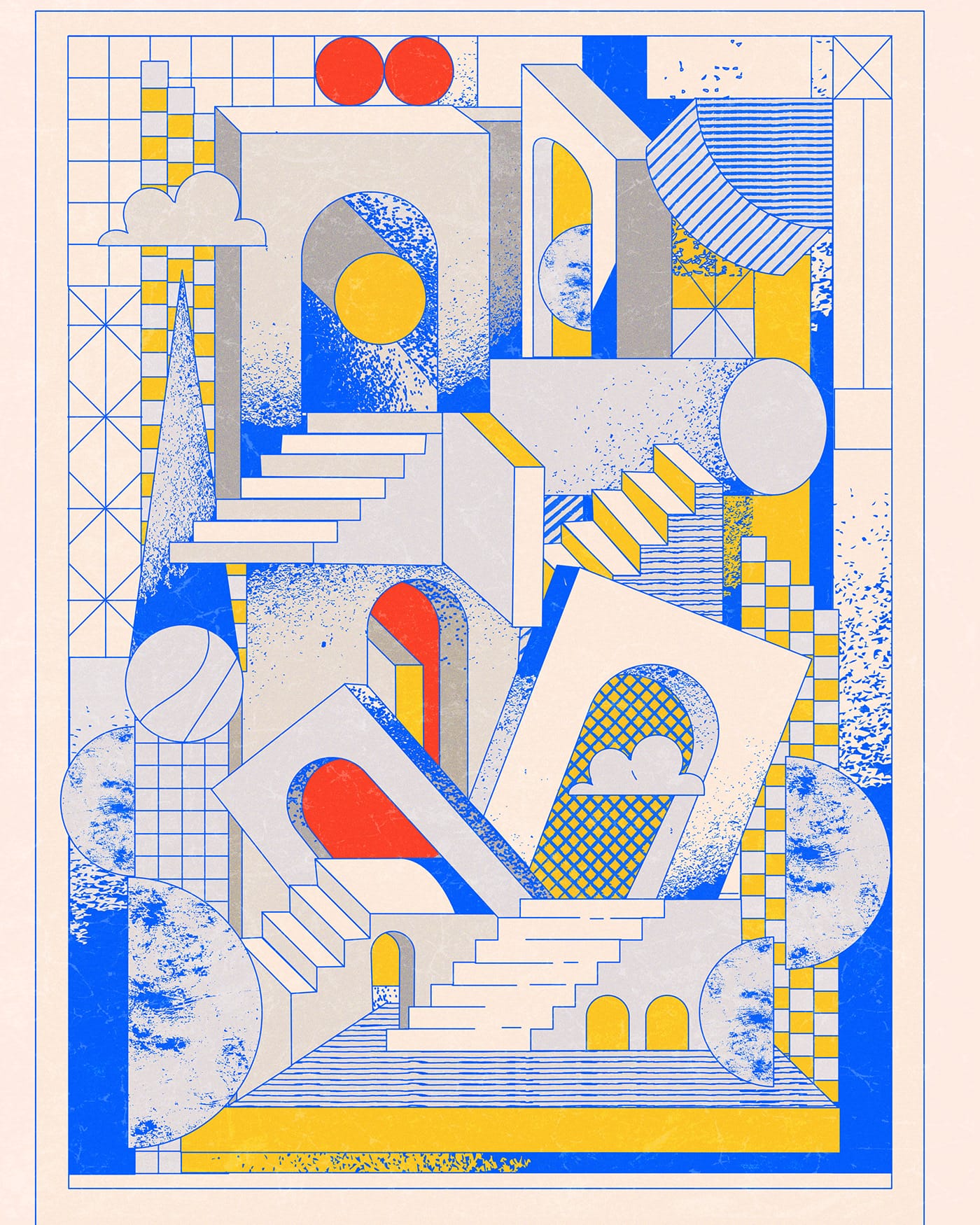 a colorful digital illustration by YoAz