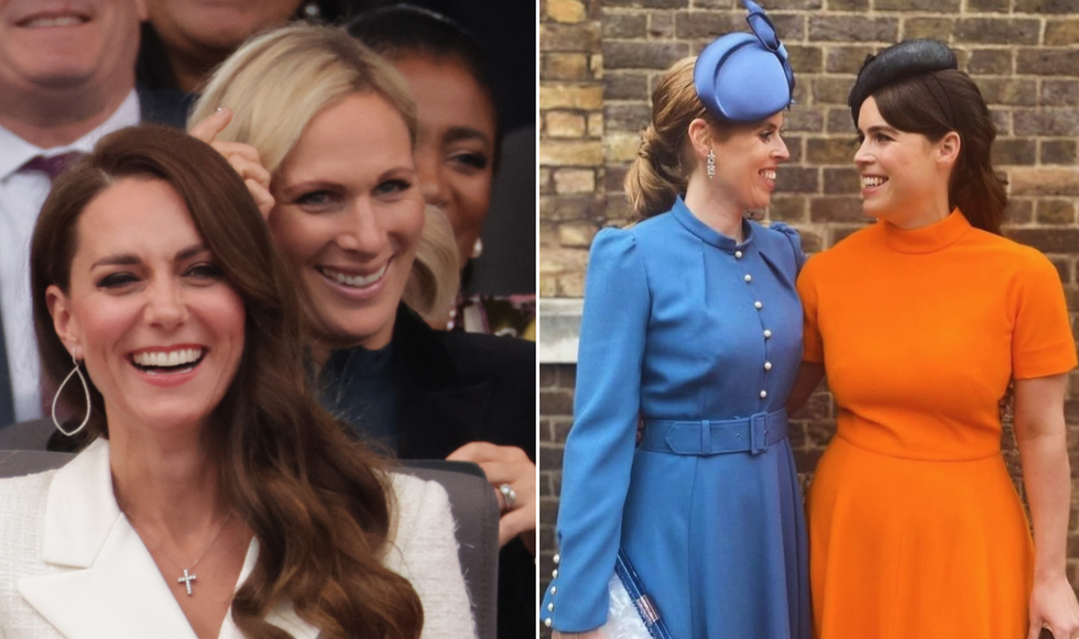 Zara Tindall, Princess Kate, Beatrice and Eugenie