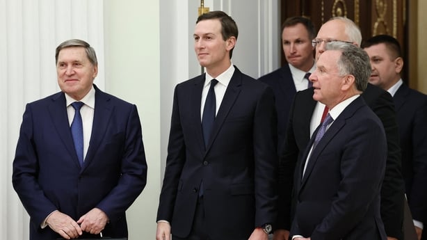 US special envoy Steve Witkoff and US President Donald Trump's son-in-law Jared Kushner, accompanied by Kremlin aide Yuri Ushakov and Kremlin economic envoy Kirill Dmitriev