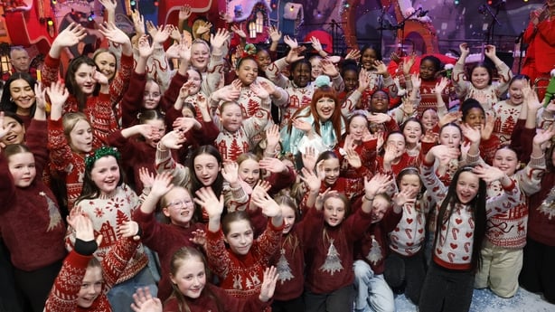 CMAT with the Virgin Mary Girls' National School Choir on The Late Late Toy Show