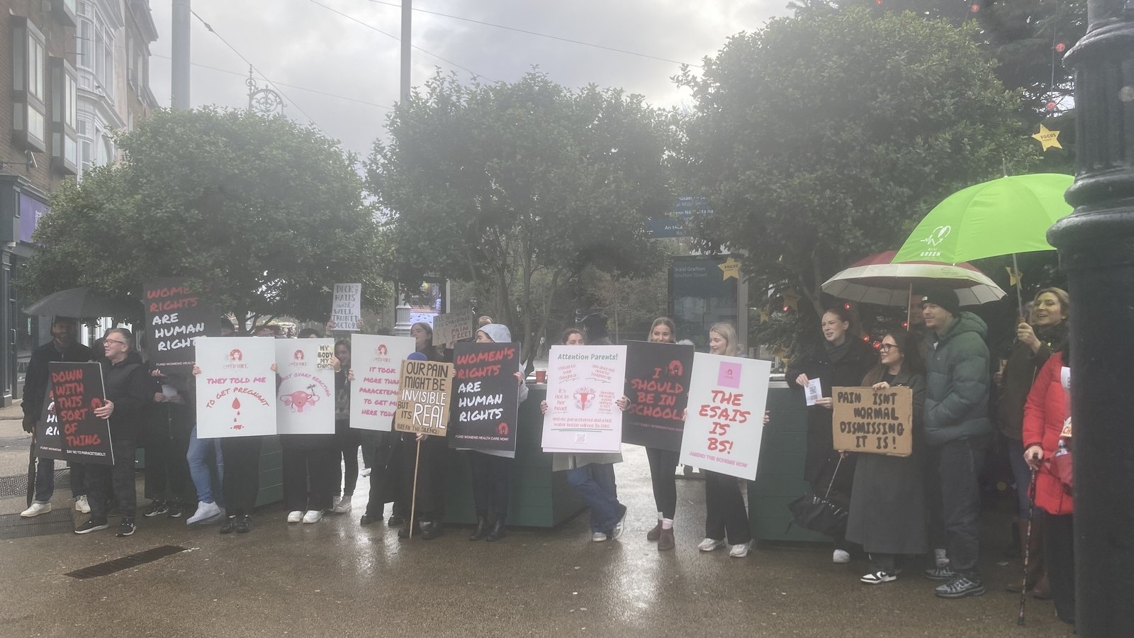 Protesters call for better endometriosis support