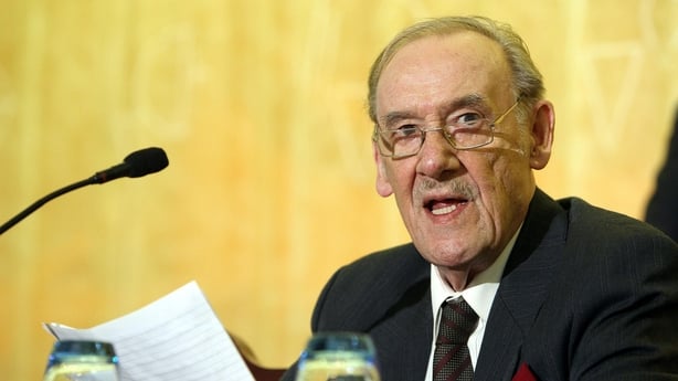 David Wright, father of Billy Wright, speaks at the Stormont Hotel in Belfast after the release of a report into his son's murder.