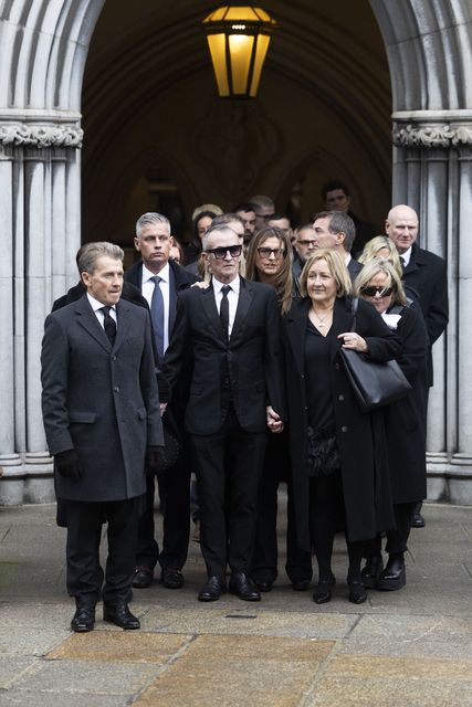 Martin Corbett leaving after the funeral service of Hugh Wallace who passed away unexpectedly at home. Photo: SAM BOAL/Collins Photos