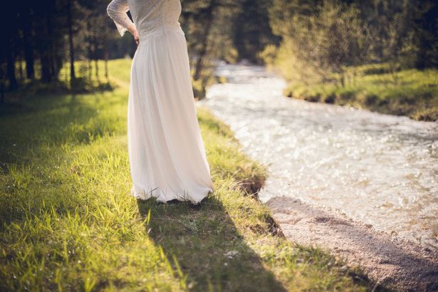 She was taking part in the trash the dress viral trend