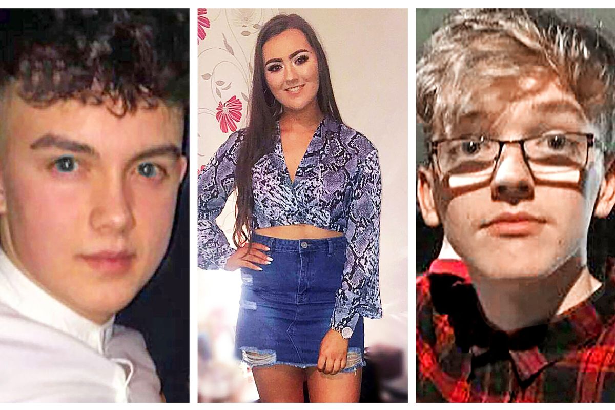 Connor Currie, 16, and 17-year-olds Lauren Bullock and Morgan Barnard