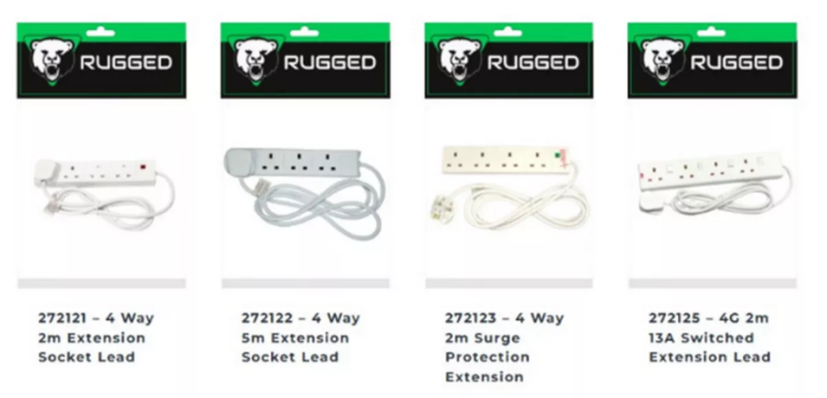 Some of the recalled extension leads