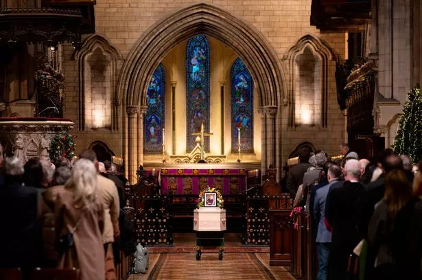 05.12.2025.
. Photo Shows : the Funeral of tv personality and architect Hugh Wallace who passed away unexpectedly at home on the 1st of Dec 2025. The funeral is taking place in St Patricks Cathedral, Dublin. Photo: SAM BOAL/Collins Photos