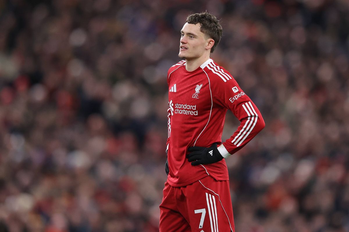 Florian Wirtz of Liverpool during the Premier League match between Liverpool and Wolverhampton Wanderers