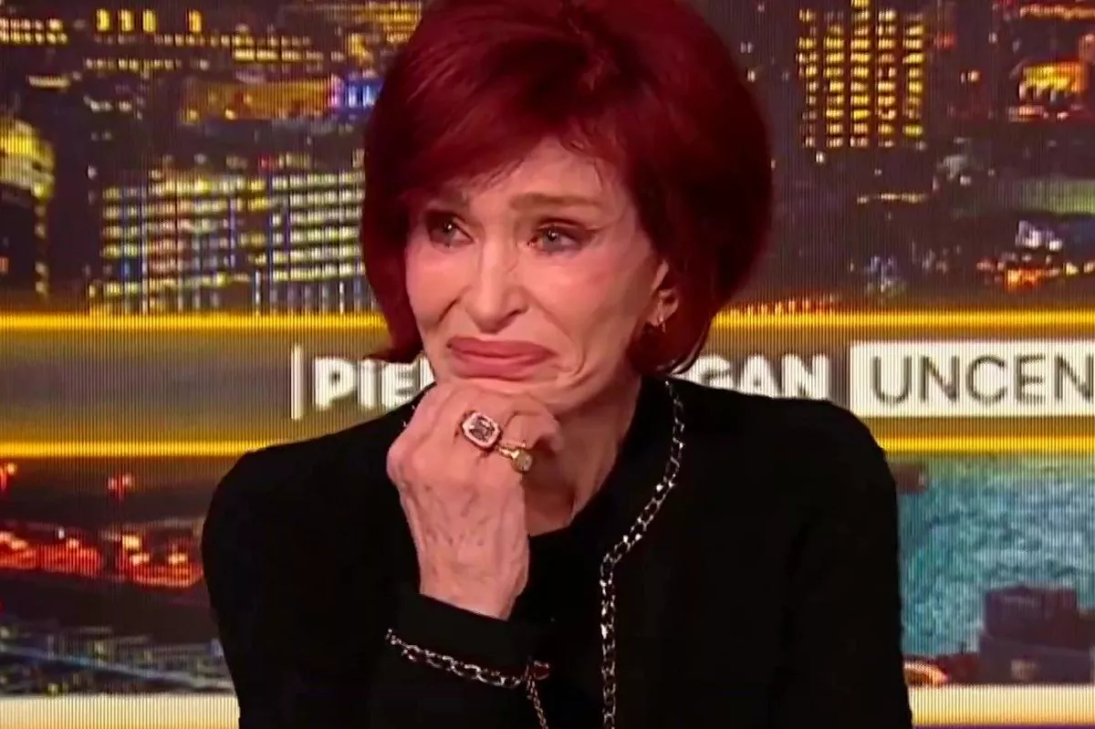 Sharon broke down in tears