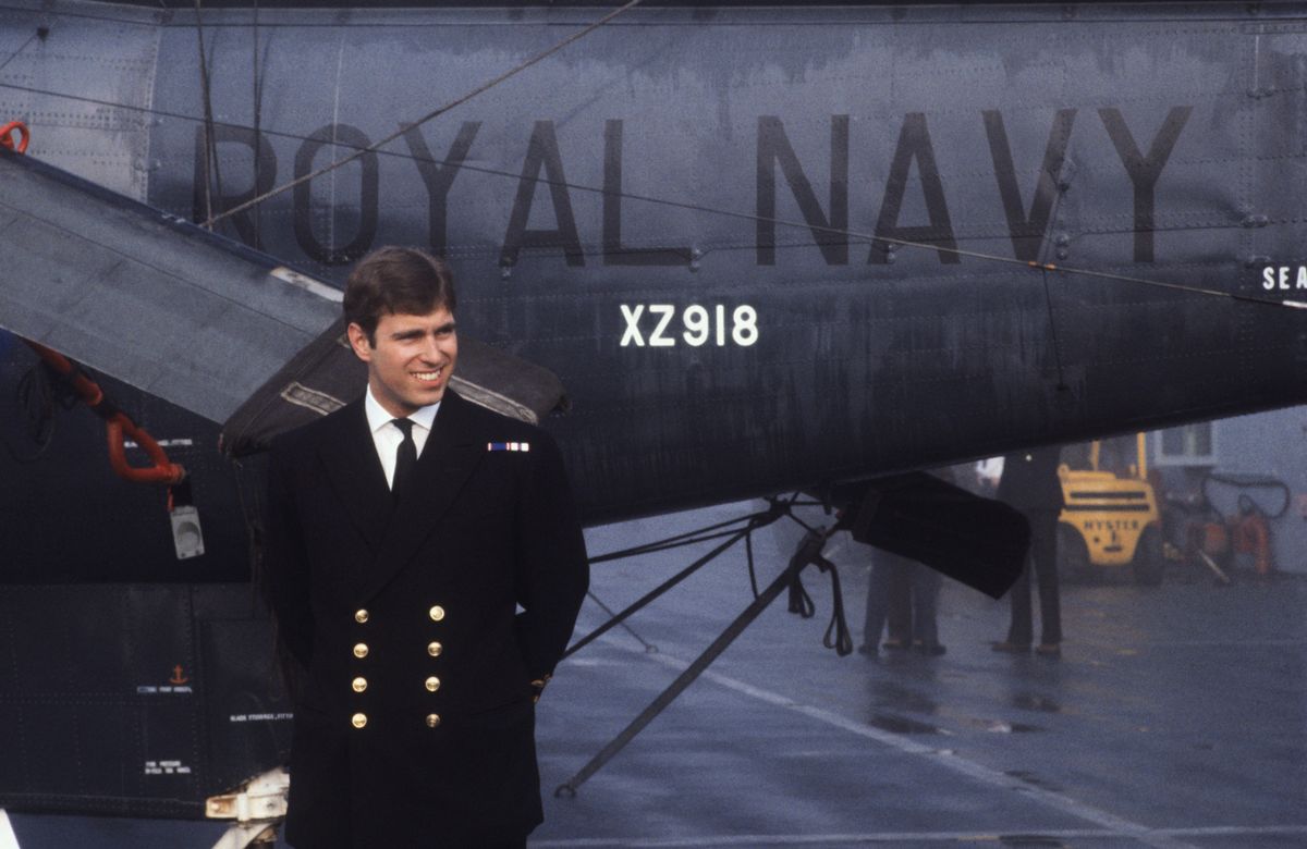 Andrew returning from the Falklands War in 1982 