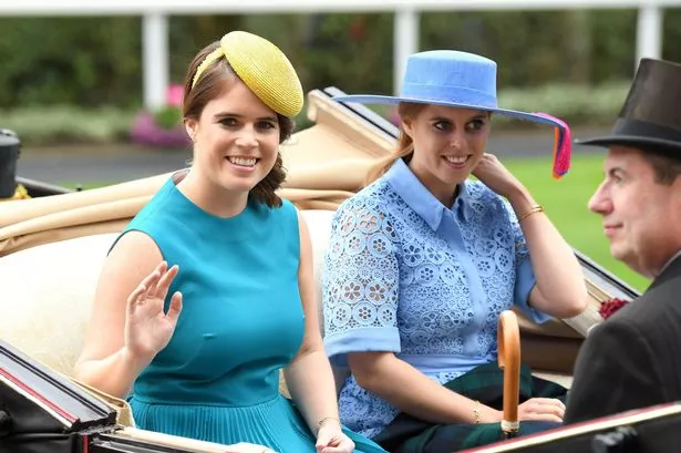 ASCOT, ENGLAND - JUNE 18: Princess Eugenie of York and Princess Beatrice of York attend day one of Royal Ascot at Ascot Racecourse on June 18, 2019 in Ascot, England. (Photo by Karwai Tang/WireImage)