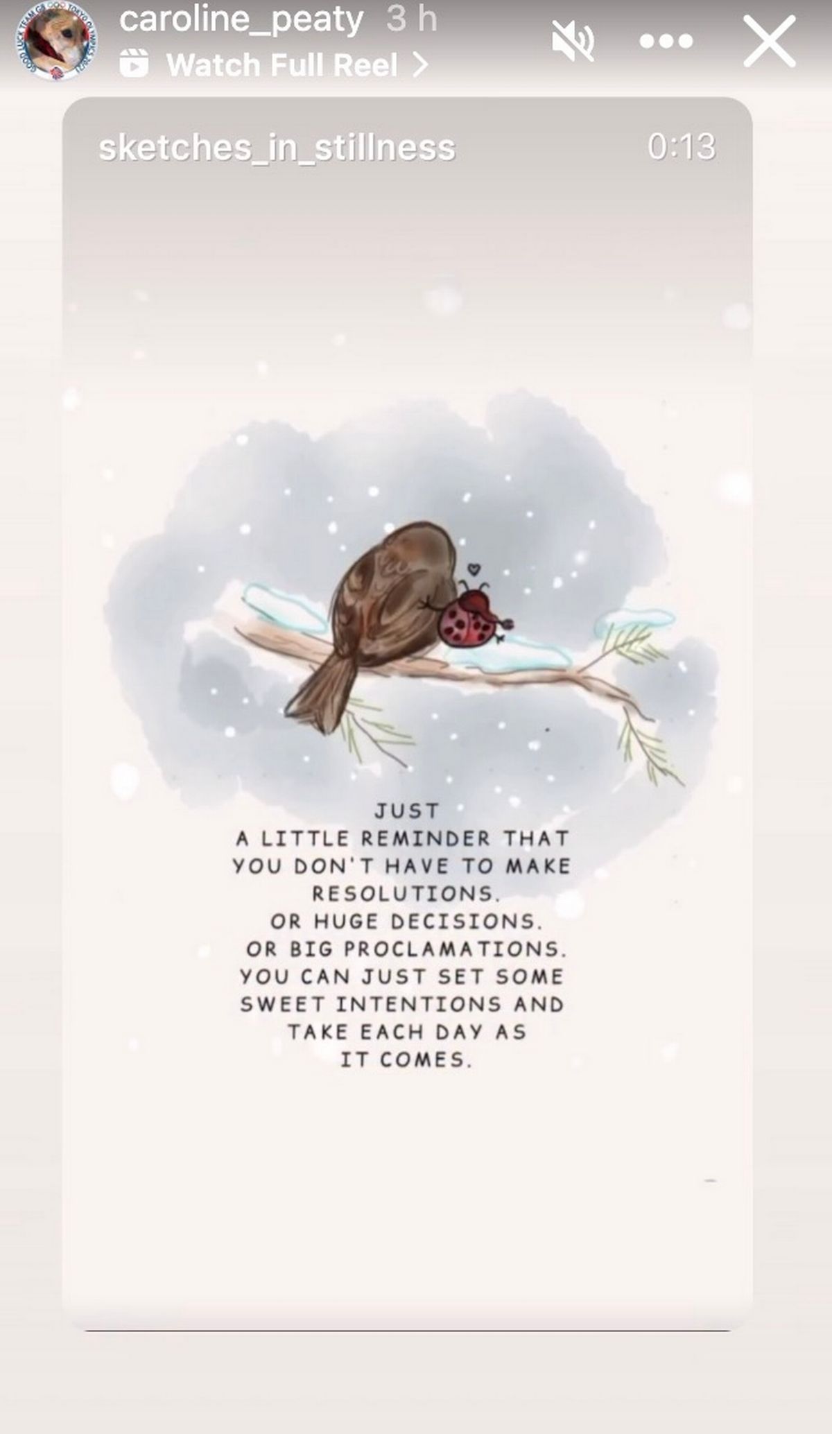 Caroline Peaty shared two cryptic comments on her Instagram story