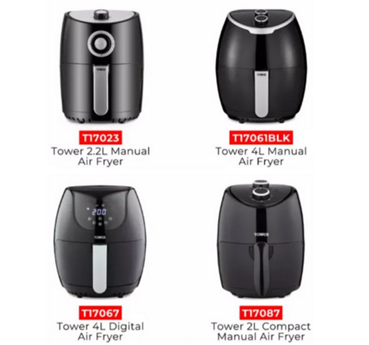 Tower Housewares recalls air fryers