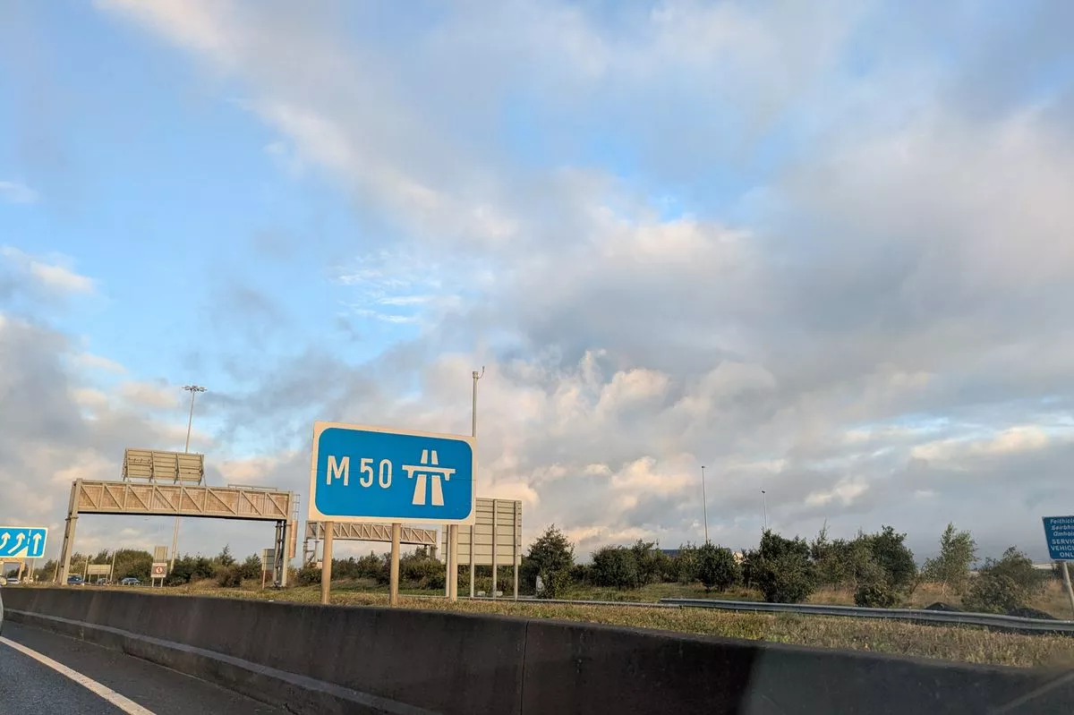 Traffic congestion on the M50
