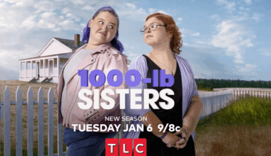 Amy Slaton and Tammy Slaton standing together in promo art for the new season of 1000 LB Sisters.