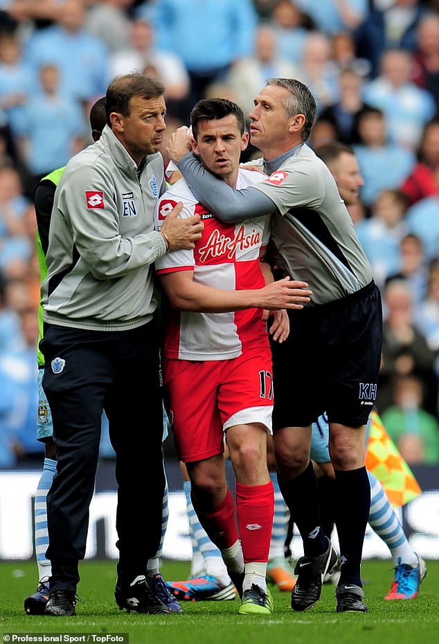 At Manchester City's Christmas party, Joey Barton stubbed out a lit cigar in the eye of youth player Jamie Tandy, for which he received a suspension of six months' wages